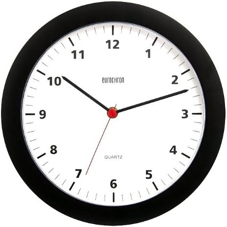 Euro Chron Quartz Wall Clock ø27 cm 342/3100.00 Black Station Clock Wall Clock