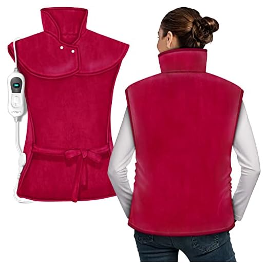 sinnlein Manta Eléctrica Espalda, 60x85cm, Hombros y Cuello | Almohadilla Térmica Lumbar, Cervical | 3 Niveles de Calentamiento | Desconexión Automática