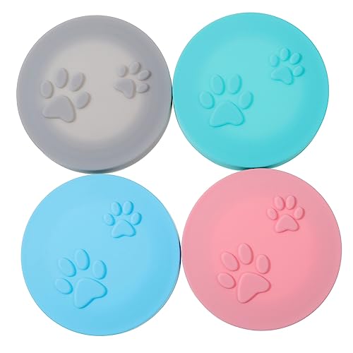 GRIRIW 4pcs Dog Cat Food Can Lids Silicone Sealing Caps for Fresh Pet Food Storage