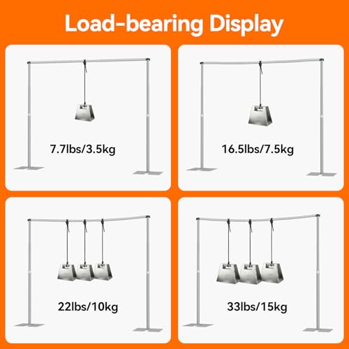 Qoolfoto 7x10ft Heavy Duty Backdrop Stand, Adjustable Pipe and Drape Stand by Qoolfoto - Used condition - Image 6