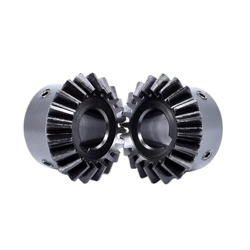 Bevel Gear Pinion Hardware Mechanical 2pcs 1:1 2Mod 20 Teeth Inner Hole 8mm 12mm 14mm with Keyway Bevel Gear 90 Degree CNC Transimission Pinion(14mm keaway 5mm)