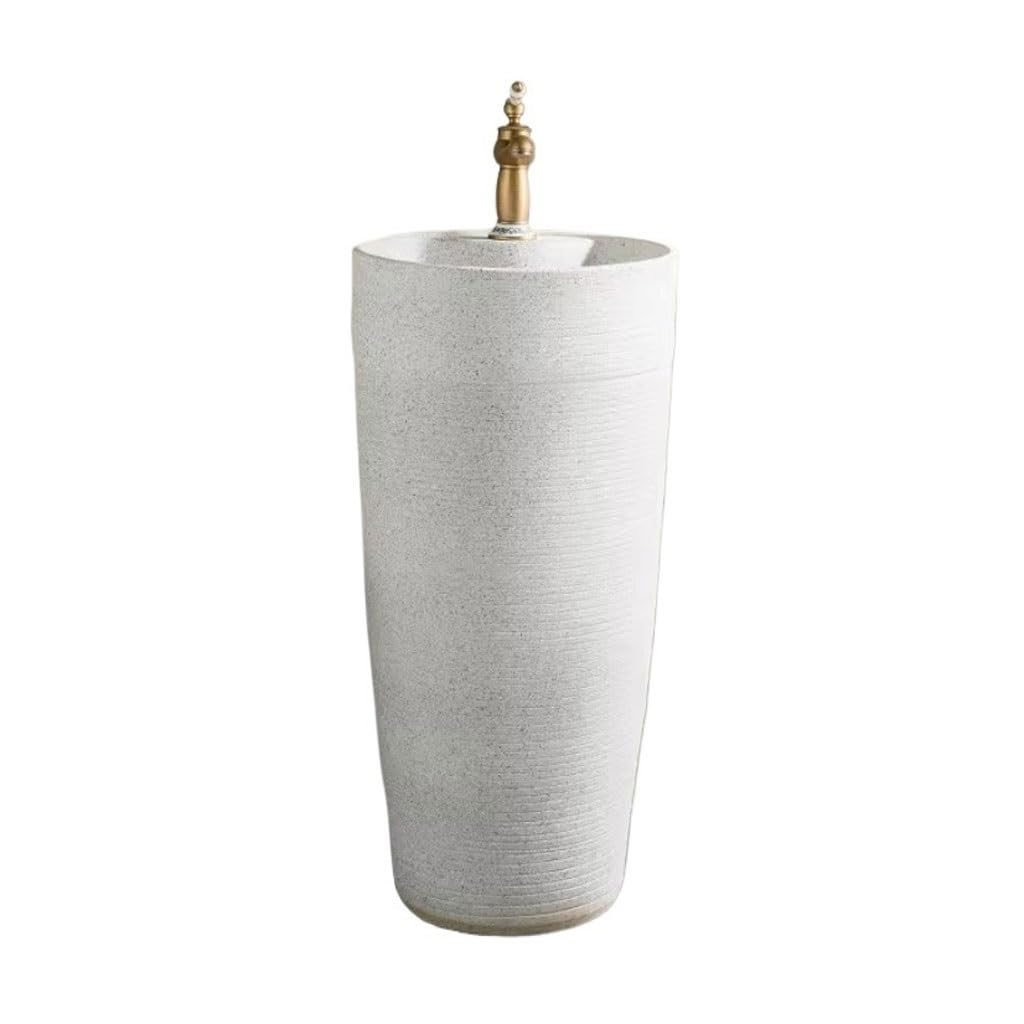 AYCDL Pedestal Sink Outdoor Floor-Standing Wash Basin Home Courtyard Vertical Basin Bathroom Wash Basin Bathroom Pedestal Sink