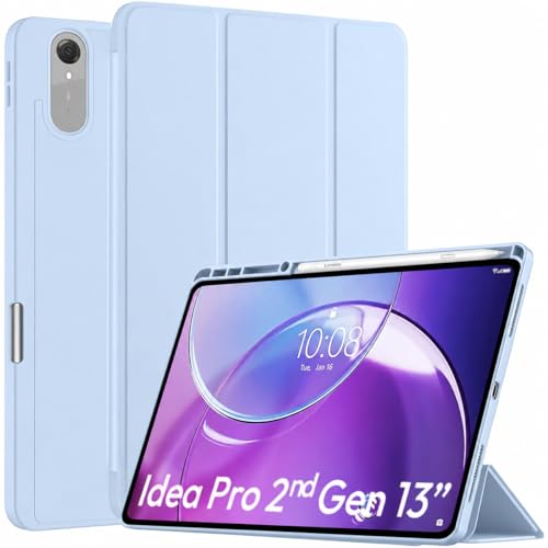 Image of ProElite Cover for Lenovo Idea tab Pro 2nd Gen 13 inch 2026 case Cover [with Pen Holder], Soft Flexible Flip Case Cover for Idea tab Pro 2nd Gen 13 inch 2026 [Recoil Series] - Light Blue