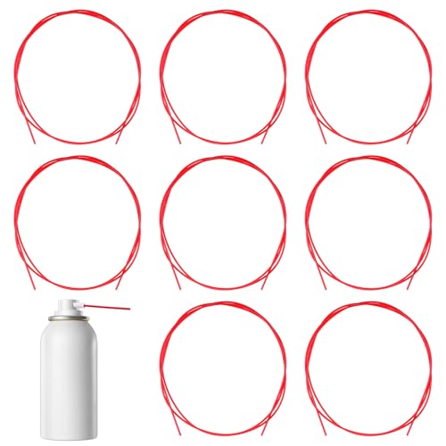HJZHII 8 Pcs Spray Can Nozzle Straws, 51 Inch Spray Can Straws Flexible Extension Hose Spray Can Extension Straw for Automotive