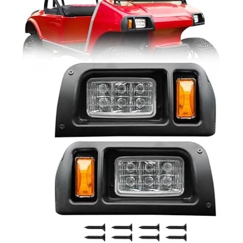 PZWLI Golf Cart Headlight Kit for Club Car DS 1993-UP, Golf Cart Front LED Light Kit Replacement for Club Car DS Gas&Electric Cover