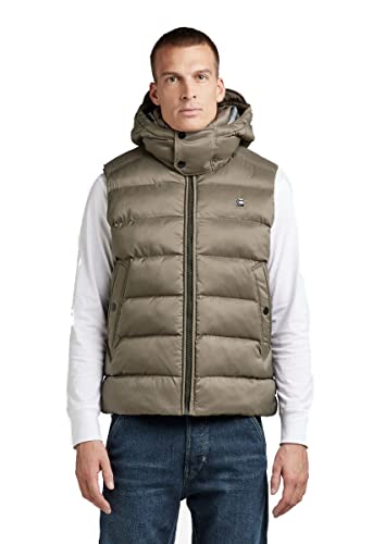 G-Star Raw G-Whistler Padded Hooded Weste, Chaquetas Para Hombre, Marrón Turf D20101-D199-273 , M G-Star Raw G-Whistler Padded Hooded Weste, Chaquetas Para Hombre, Marrón Turf D20101-D199-273 , M