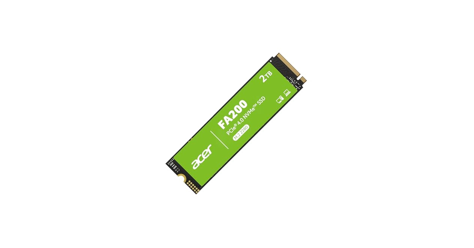 acer FA200 内蔵型SSD 緑色　2TB Amazon.com: acer FA200 NVMe Gen4 SSD 2TB, PCIe 4.0, M.2 2280