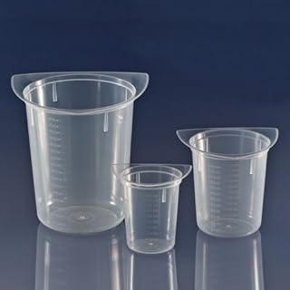Globe Scientific 3631 Tri-Corner Beaker, Clarified PP, 100 mL, Pack of 100