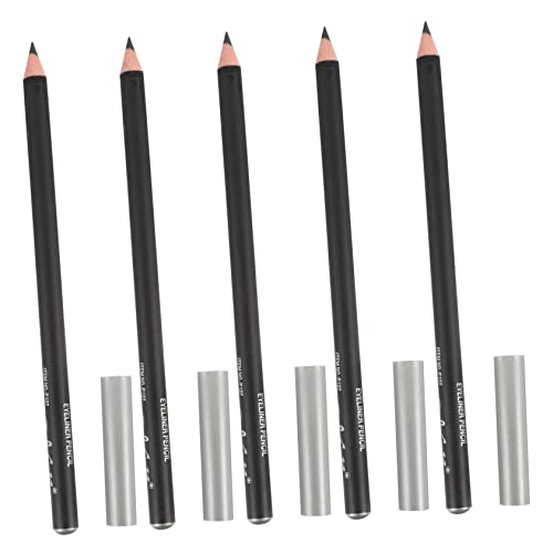 Hemobllo 12 piezas Lápiz Delineador de Ojos Negro para Maquillaje Profesional Herramienta de para Mujeres de Remover y Ligero