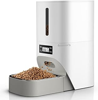Mr.wintek Automatic Pet Feeder, Timed Cat Feeder4L Programable Portion Control 9 Meals Per Day Dry Food Dispenser for Cats Small Dog, 30s Voice Recorder