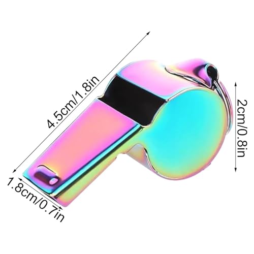 Silbatos deportivos pack de 10 acero inoxidable con cuerda miniatura 6