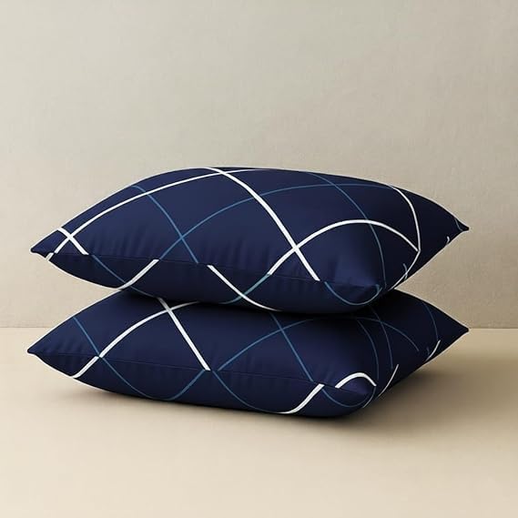Microfiber Soft Navy Blue Pillows for Bed| Pillows for Sleeping Blue - Set of 2 (Size - 16x24 Inches Or 40x60 cm) Pack of 2 (Navy Blue) SO-2