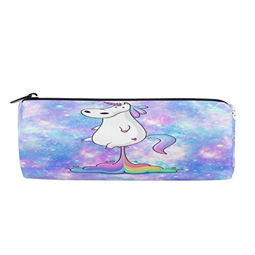 Trousse à crayons licorne arc-en-ciel rose bleu magique Galaxy Star Étudiant bureau College Middle High School Maquillage Pochette de rangement Organisateur Cover