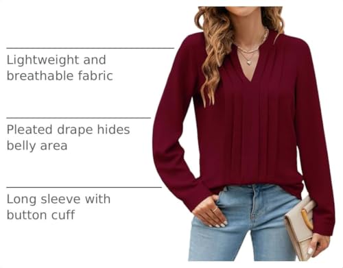 Image of Blooming Jelly Women's Long Sleeve Blouses Dressy Casual Business Work Tops