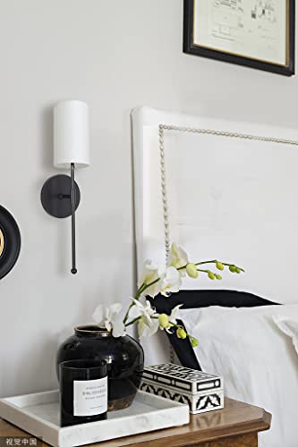 Pirxxiy Modern Wall Light Fixtures, Soft Black Vanity Lights For Bathroom, Metal Sconces Wall Lighting With Fabric Shade, Wall Sconce For Bedroom, Living Room, Galleries, Etc. … #TOP2