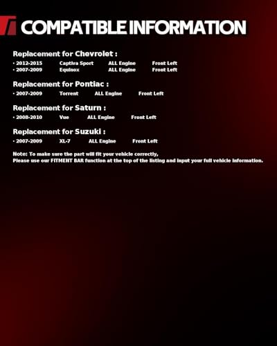 Image of Torchbeam Front Brake Caliper Left for Chevrolet 2007-2009 Equinox, Chevrolet 2012-2015 Captiva Sport, Saturn 2008-2010 Vue, Front Left Caliper Replace # 18B5056