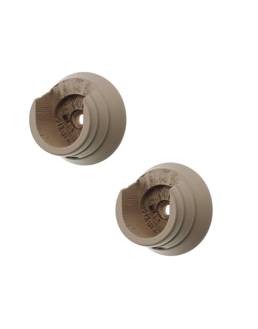 Swish Romantica 28mm Wooden Curtain Pole Recess Brackets, 1 Pair, April Cloud