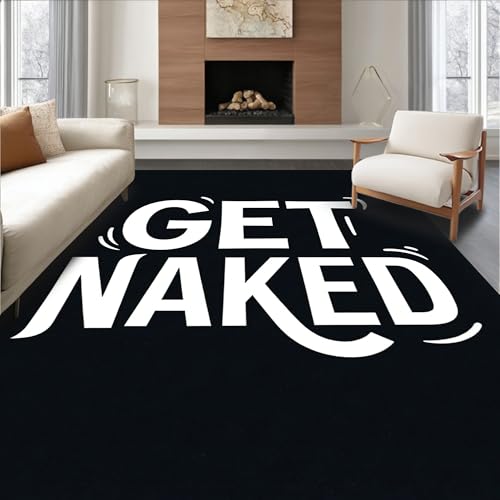 Design&I Low Pile Flatwoven Area Rug 4x6, Witty Shower Message