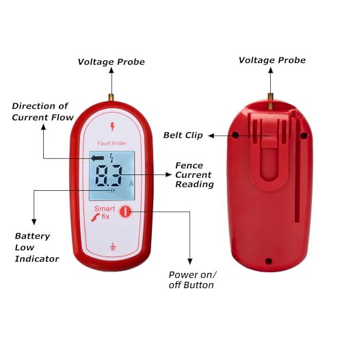 Image of Electric Fence Voltage Tester and Fault Finder, Voltage 200-15000V | Handheld Fence Fault Finder Fence Tester for Farms