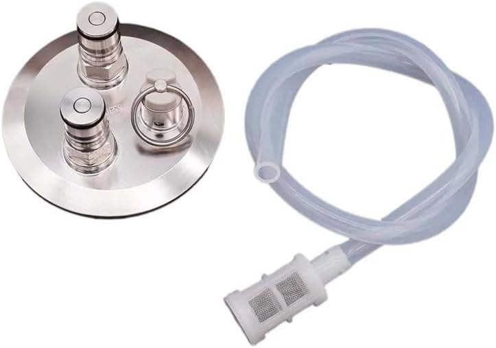 3"Tri Clamp(91mm OD) Ball Lock Convert Lid with Gas Post Beer Post PRV 60cm Silicone Hose Homebrew Kegging Equipment