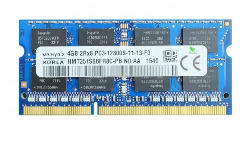 Image of 4GB DDR3 Laptop RAM - 1600MHz PC3-12800S 204-Pin SO-DIMM 1.5V Non-ECC Unbuffered Notebook Memory Module Upgrade - Part Number: HMT351S6BFR8C-PB