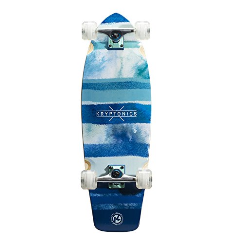 Kryptonics Super Fat Wide Cruiser 30.5" Complete Skateboard, Blue Fish #TOP2
