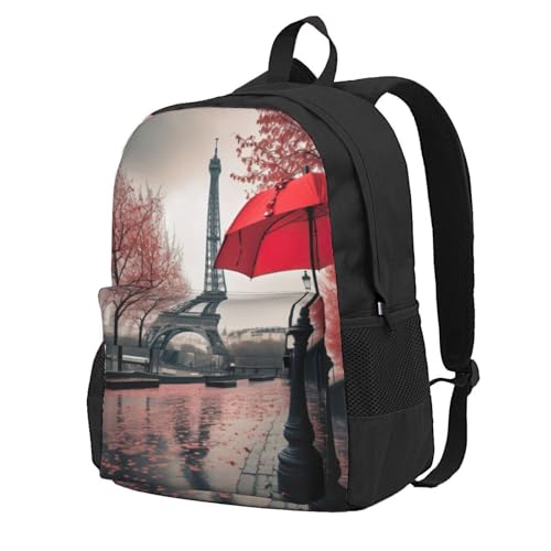 Sac à dos tour Eiffel pour adulte résistant à l'eau et léger pour les trajets quotidiens