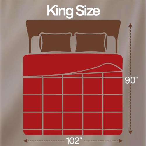 Image of Utopia Bedding Comforter King Size, Duvet Insert, Red, 90 x 102 Inches