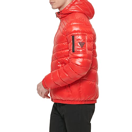 GUESS Men's Long Sleeve Midweight Hooded Puffer3