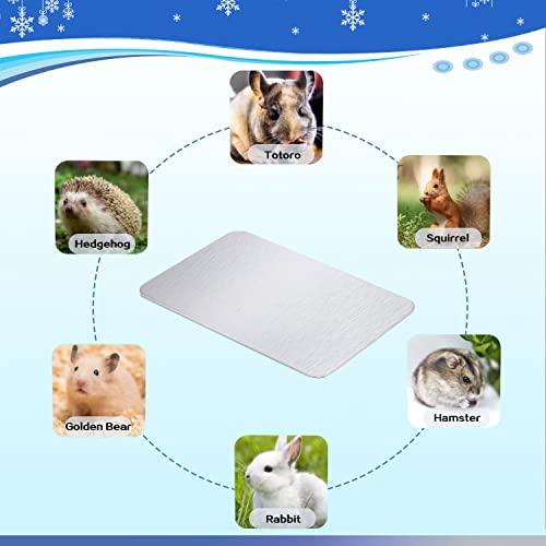 Image of Rabbit Cooling Pad, 11.8x7.9 in Hamster Cooling Mat Pet Cool Plate for Rabbit Bunny Hamster Guinea Pig & Other Small Pets Stay Cool This Summer - Bite Resistance Pet Cooling Pad Ice Bed