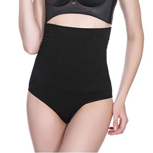 boogift Braga Faja de Cintura Alta Faja Postparto Reductora Fajas Tanga Invisible Braguita Postparto Reductora Cintura Moldeadora Gluteos Vientre Plano Moldeadores para Mujer (Negro, M/L)
