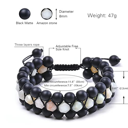 Bracelet en pierre tressée à 3 couches : un lien unique à partager - 5