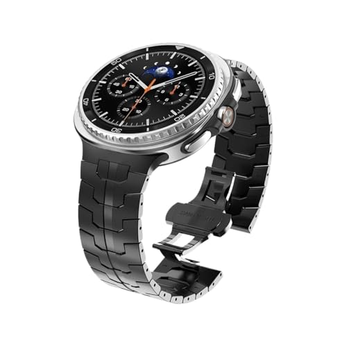 ���Ԃ̂Ȃ��X�e�����X�X�`�[���X�g���b�v�́A�ɓK������Samsung Galaxy Watch 8 /44mm /40mm/Classic/ 46mm /Ultra/ 47mm�ɓK�����܂��B(Black,For Watch Ultra)