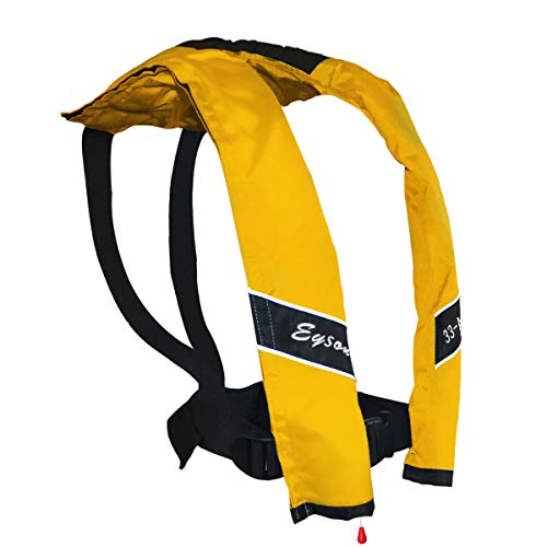 Eyson Inflatable Life Jacket Life Vest Basic Automatic/Manual (725 Yellow Auto)