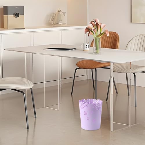 Papelera infantil morada con diseño de flor para salones familiares y zonas de juego 4