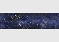 AG Design Selbstklebende Bordüre Universum, AWB 8452 | Wasserfest Dekoration für Wände, Möbel, Tapeten, Wandverkleidungen und Türen, Folie | Breite 500 cm x Höhe 13.8 cm