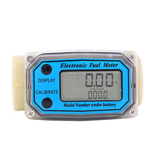 2pcs Mini Digital Turbine Flowmeter 10?90L min Fuel Meter with 1inch BSPT Female Thread Size