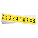 Brady 3430-# KIT, 34352 1-1/2"x7/8" 3430 Repositionable Number Label w/Legend: 0 to 9, 3 Packs of 25 pcs