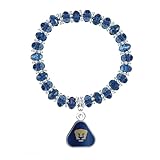 Simran International Pumas UNAM de La Liga MX Faceted Acrylic Beaded Stretch Bracelet