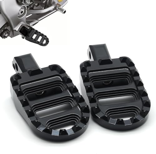 Image of MZS Motorcycle Foot Pegs, Rear Adjustable Footpegs MX Serrated Wide Pedal Compatible with Softail Breakout Deluxe Fat Bob Fat Boy Heritage Low Rider Slim Street Bob Sport Glide 2018-2025
