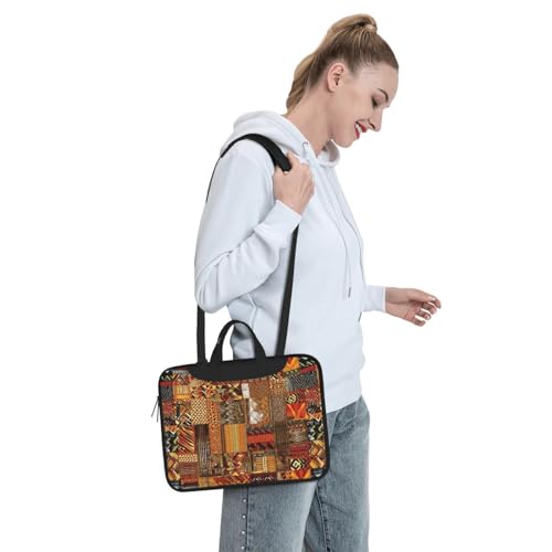 Sac d'ordinateur imprimé patchwork pour protéger votre PC portable avec style - 7