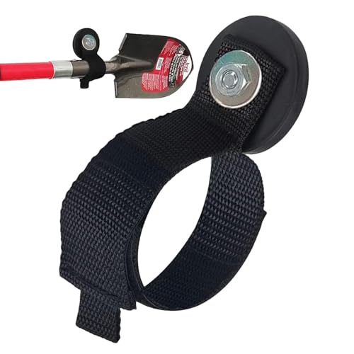 磁気フック | ラバーコーティングとナイロンストラップを備えたブラックのヘビーマグネットフック -ヘビーデューティ磁気フックガレージ磁気フック多機能水道管ケーブルドリルビットオーガナイザーナイロン調節可能なストラップ使いやすい ガーデンツール、水道管、ケー