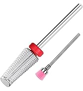 Nail Carbide 5 in 1 Bit, Multi-function Tapered Shape Nail Drill Bit, 2 Way Rotate Use for both L...