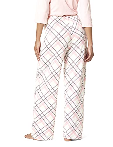 Hue Womens Printed Knit Long Sleep Pant Pajama Bottom, Off White - Hygge Plaid, Large Us #TOP1