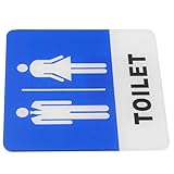 Ciieeo Unisex Toilettenschild Selbstklebend aus Acryl Badezimmertürschild für Damen und Herren Wetterfestes Hinweisschild für Innen und Außenbereich Wc Türdeko für Büro und Gastronomie