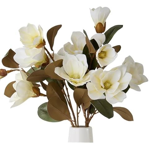 Domaxfico 2PCS Artificial Magnolia Flowers Cover