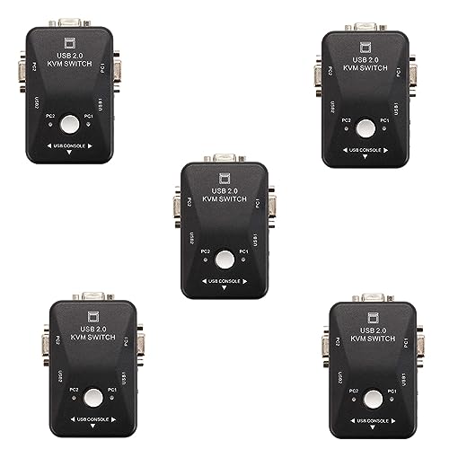 Commutateur USB KVM 2 ports VGA pour clavier et souris avec support haute résolution 1920x1440