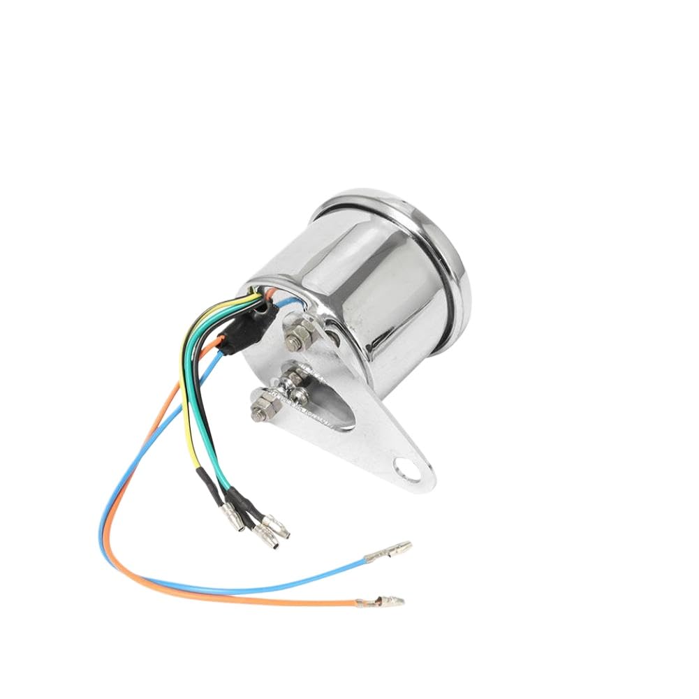 Contagiri per moto retrò 0-13000 RPM Contagiri Schermo LED DC12V Tachimetro universale in metallo compatibile con la maggior parte dei motocicli 12V