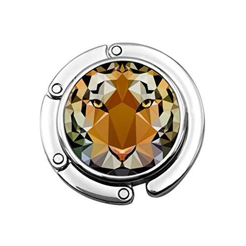 Face Tiger Bag Hanger Bolso portátil Colgador de Mesa Diseños únicos Sección Plegable Almacenamiento Gancho Plegable Soporte para Bolso