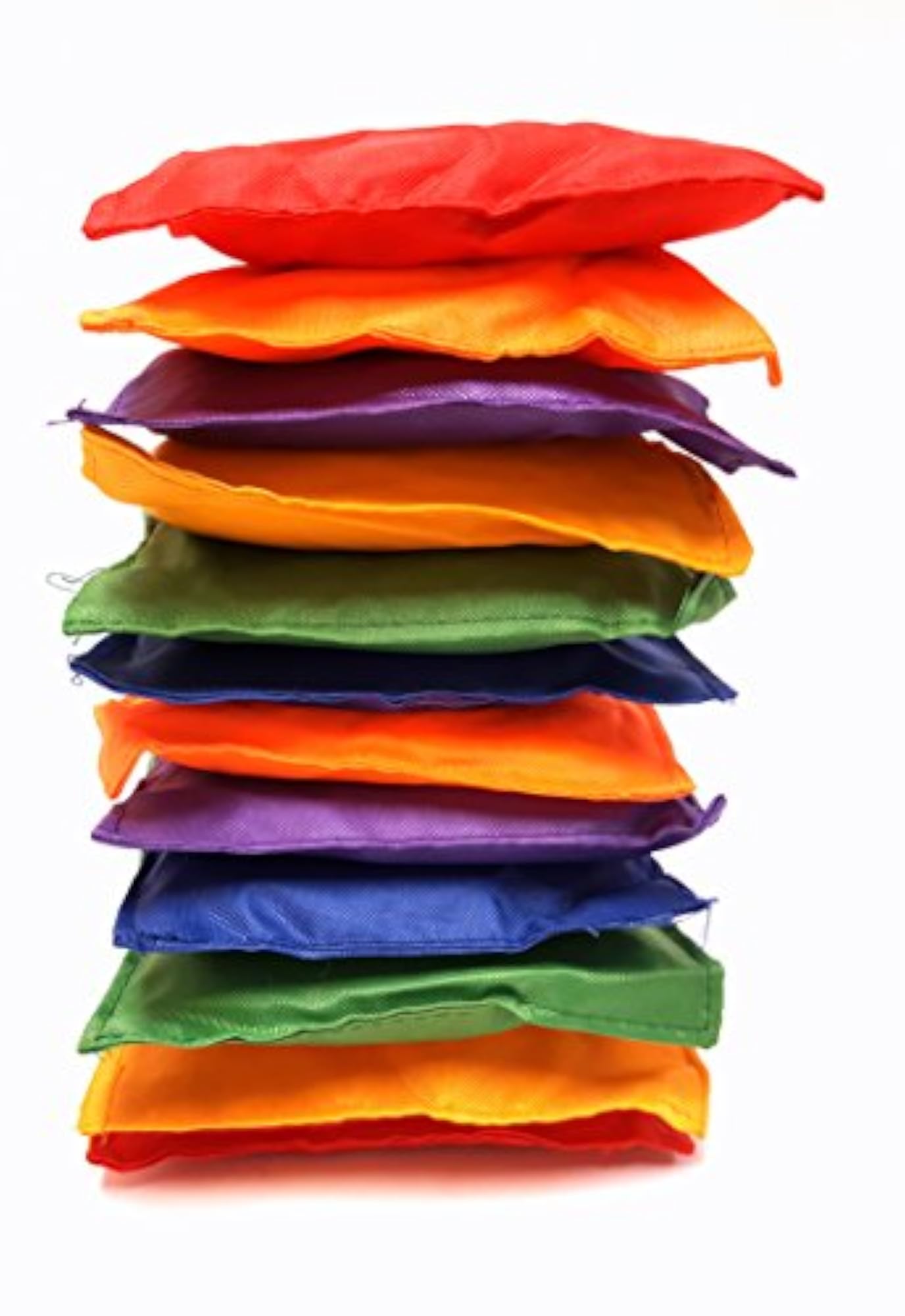 Multicolored Strong Nylon Bean Bags, 5 Inch, 12 Pack